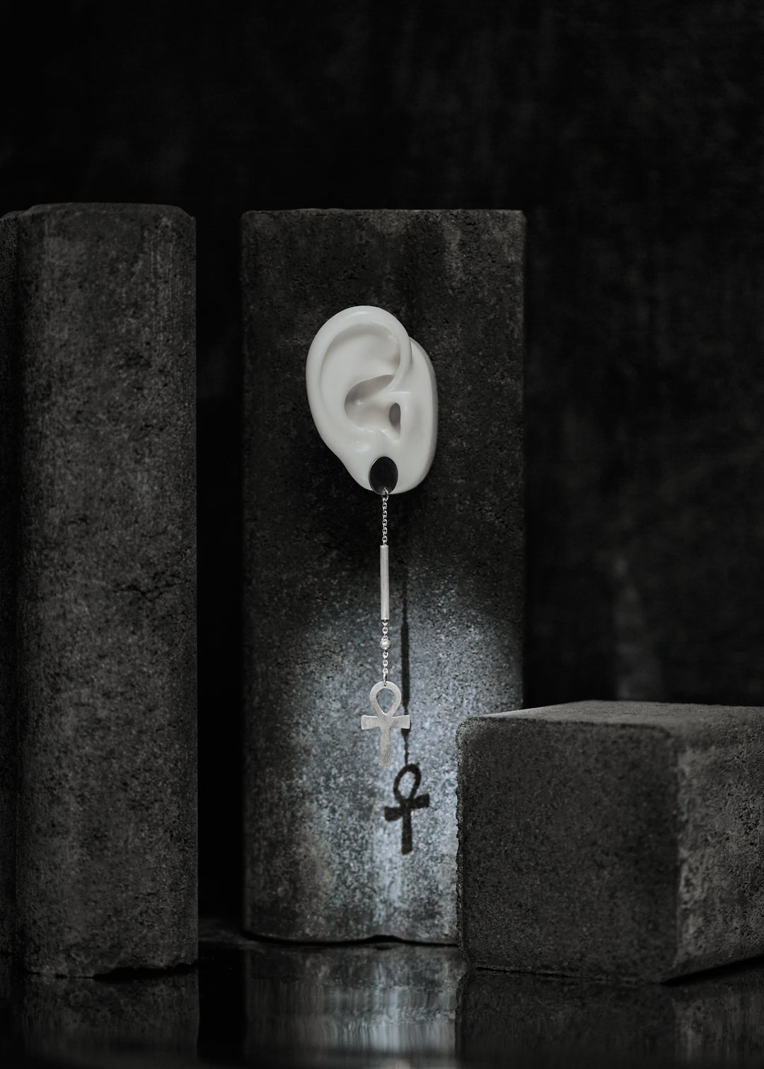Silver earring Hayat - Product photo